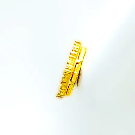 Adorned Minimalist 21k Gold CZ Earrings