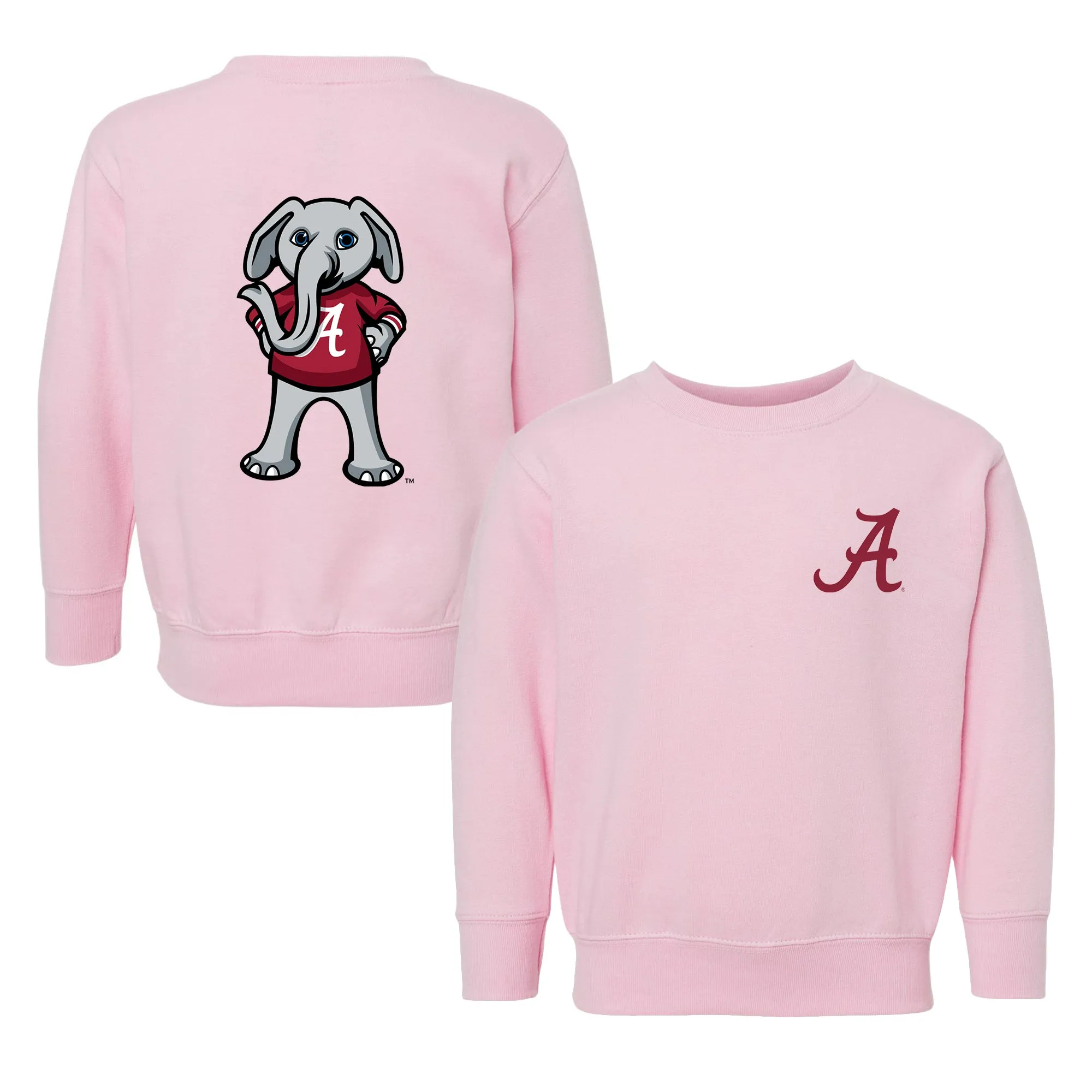 Alabama Crimson Tide Big Al Logo Toddler Crewneck Sweatshirt