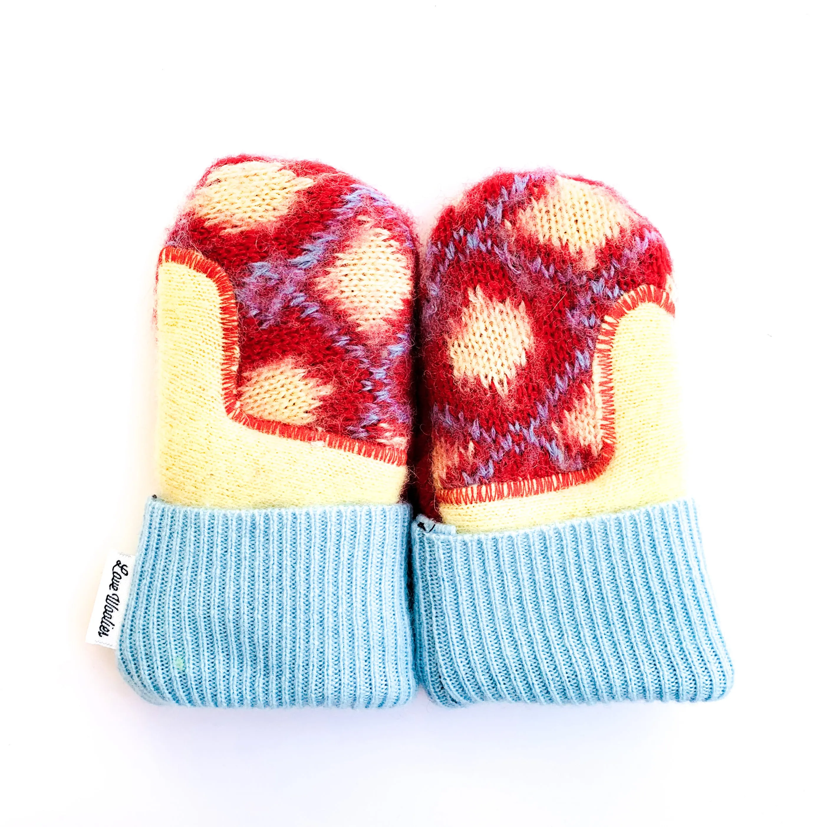 Baby Wool Sweater Mittens | Cherry Snow Cone