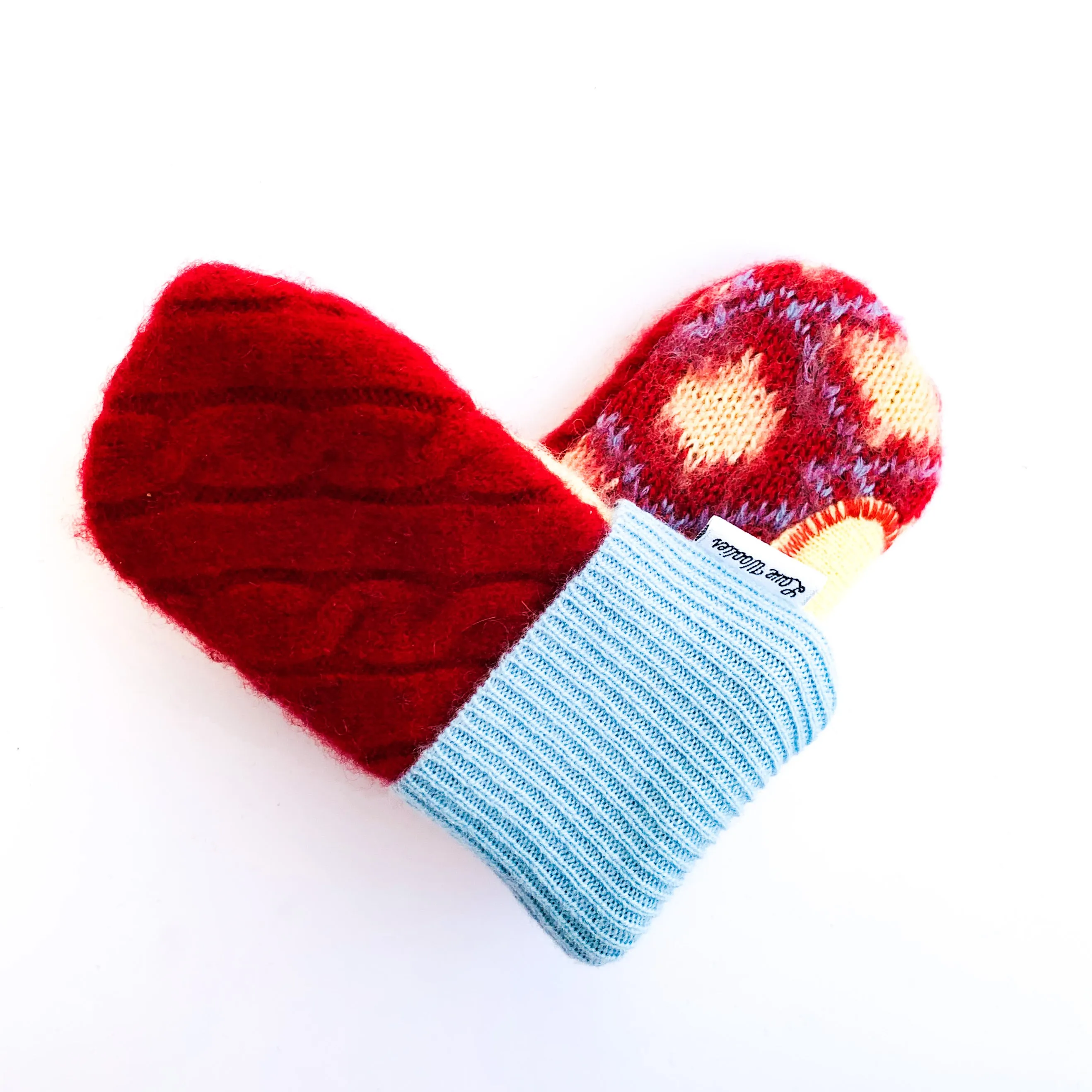 Baby Wool Sweater Mittens | Cherry Snow Cone