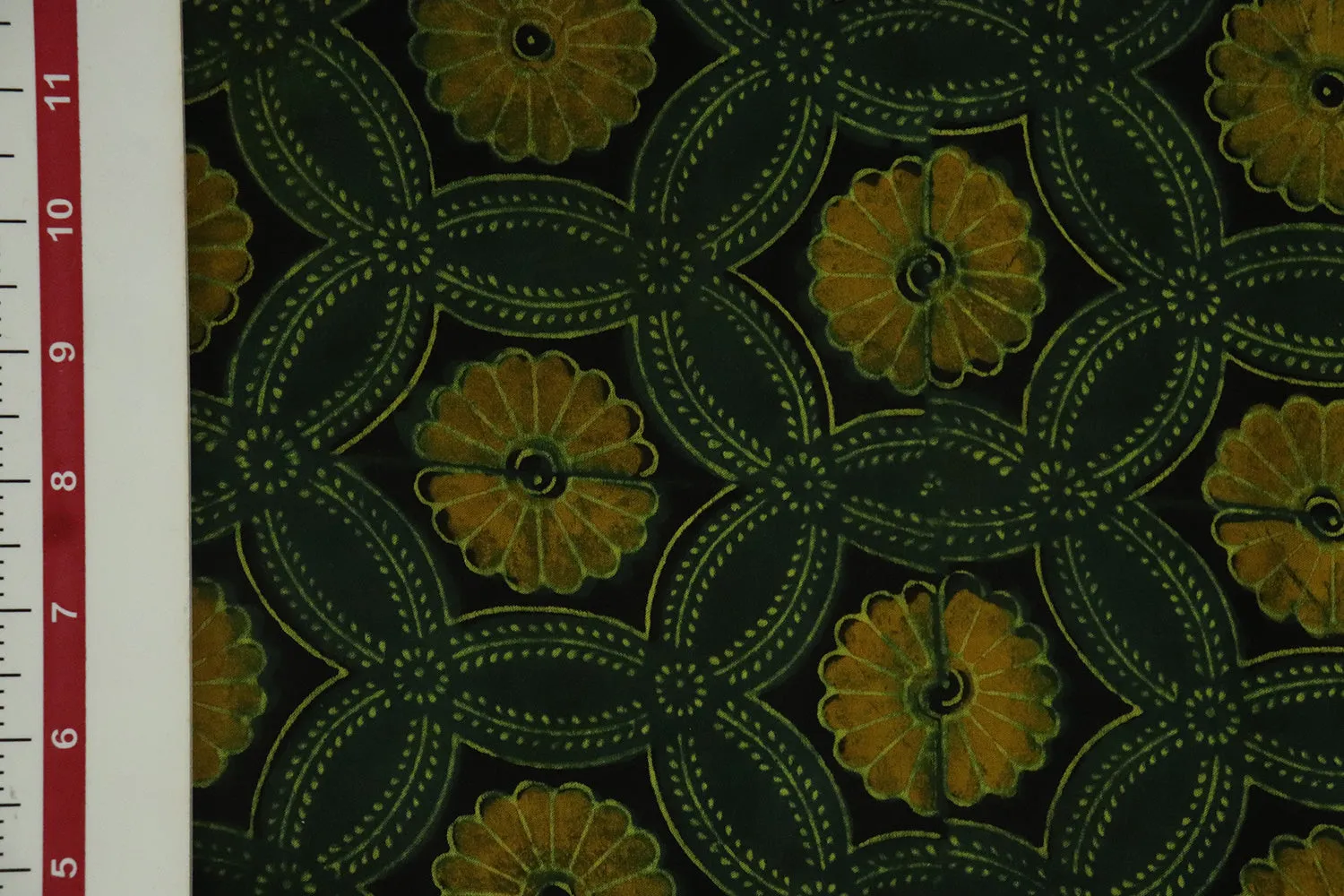 Black & Yellow Traditional Modal Satin Fabric