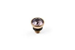 Bottone 5mm Light Amethyst Top Gold