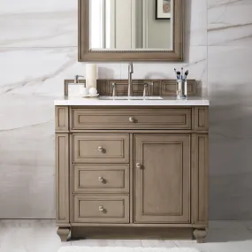 Bristol 36" Single Vanity in Whitewashed Walnut