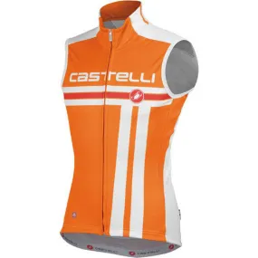 Castelli Mens Free Windstopper Vest - Orange/White