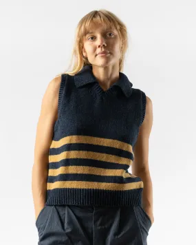 Cawley Violet Vest in Vintage Heather/Maize