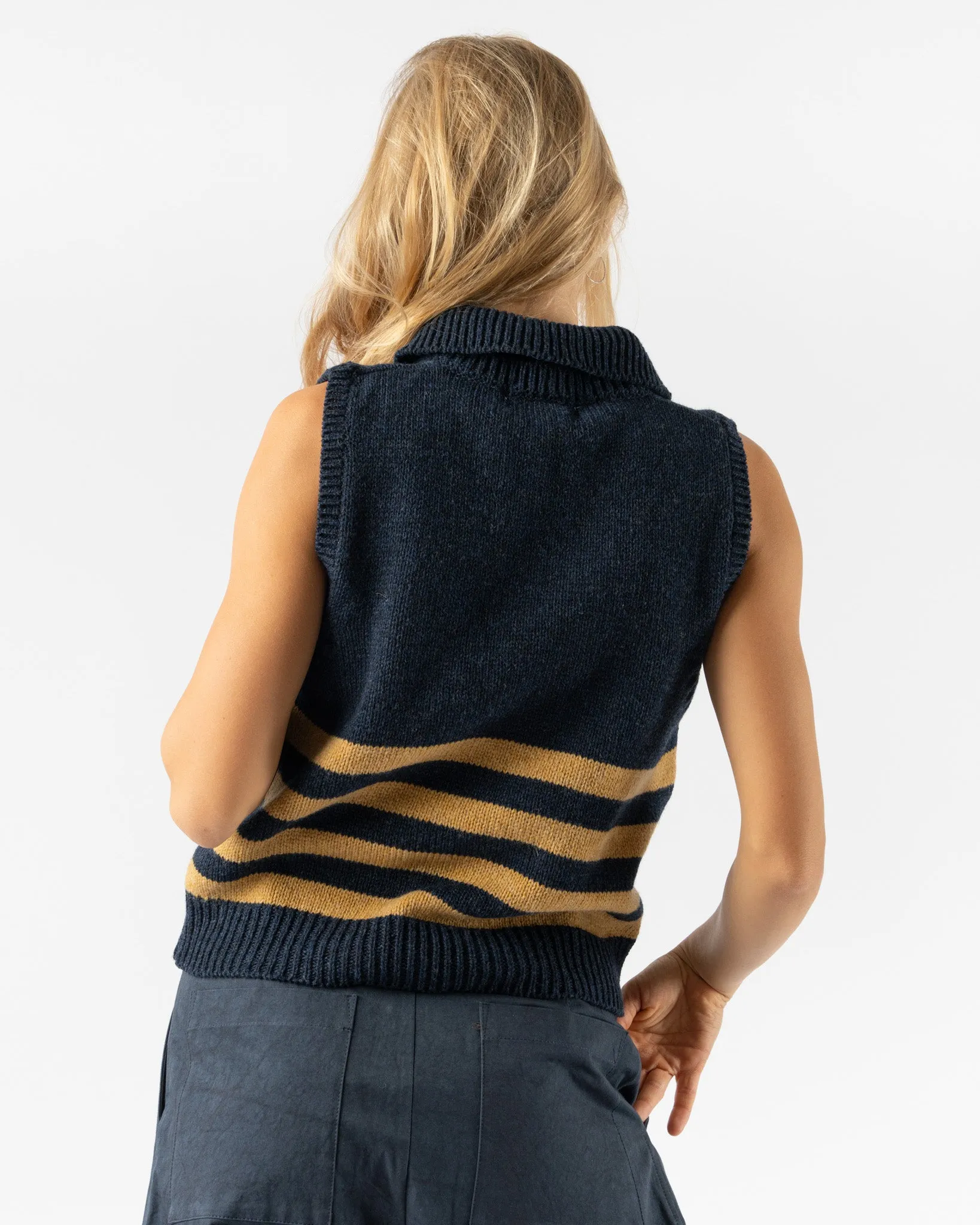 Cawley Violet Vest in Vintage Heather/Maize