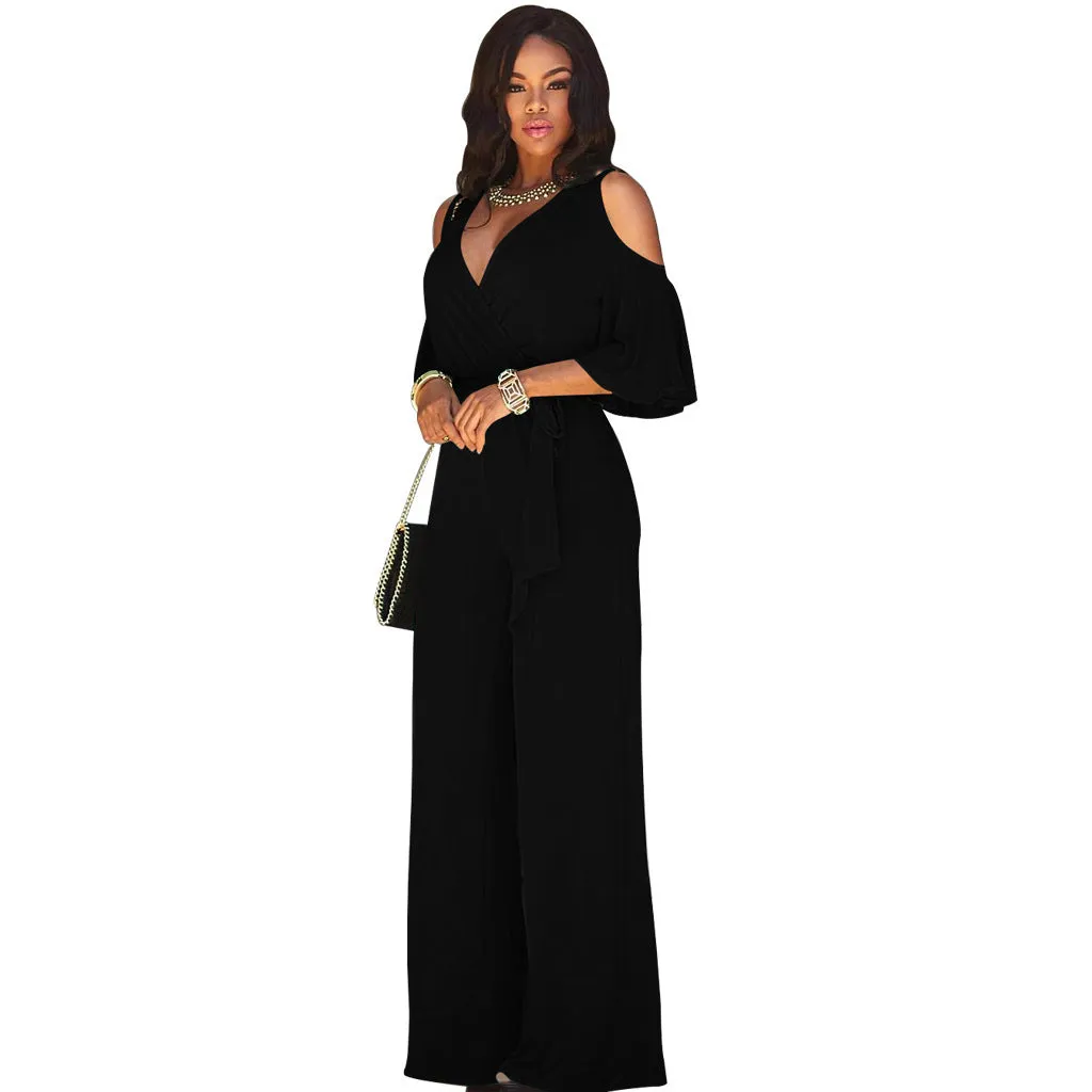 Charming Women's Graceful Stylish Wide-leg Belt Coats