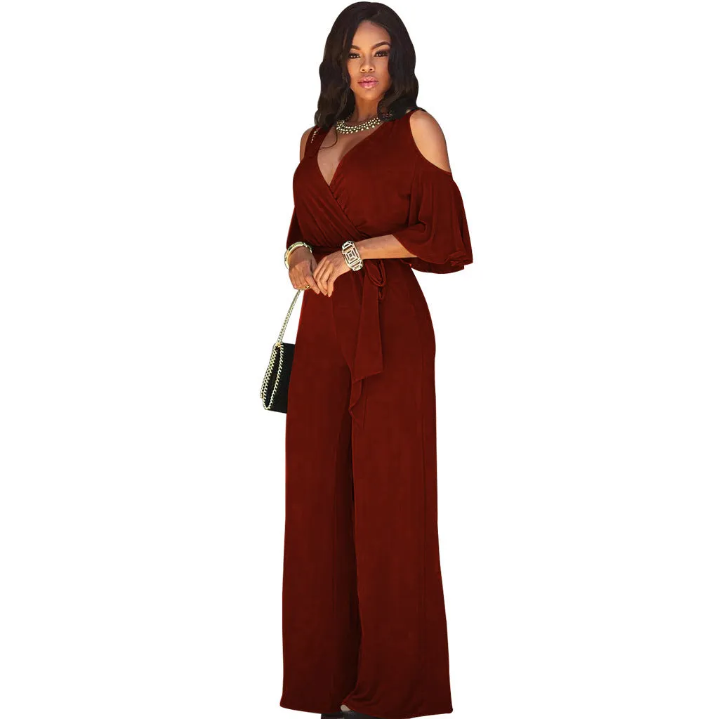 Charming Women's Graceful Stylish Wide-leg Belt Coats