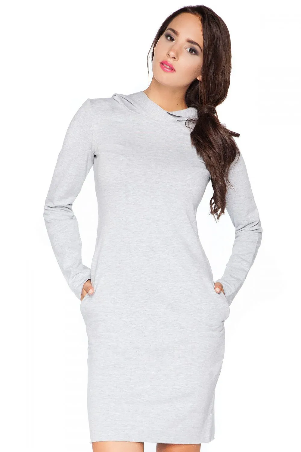 Cozy Hooded Sweatshirt Dress