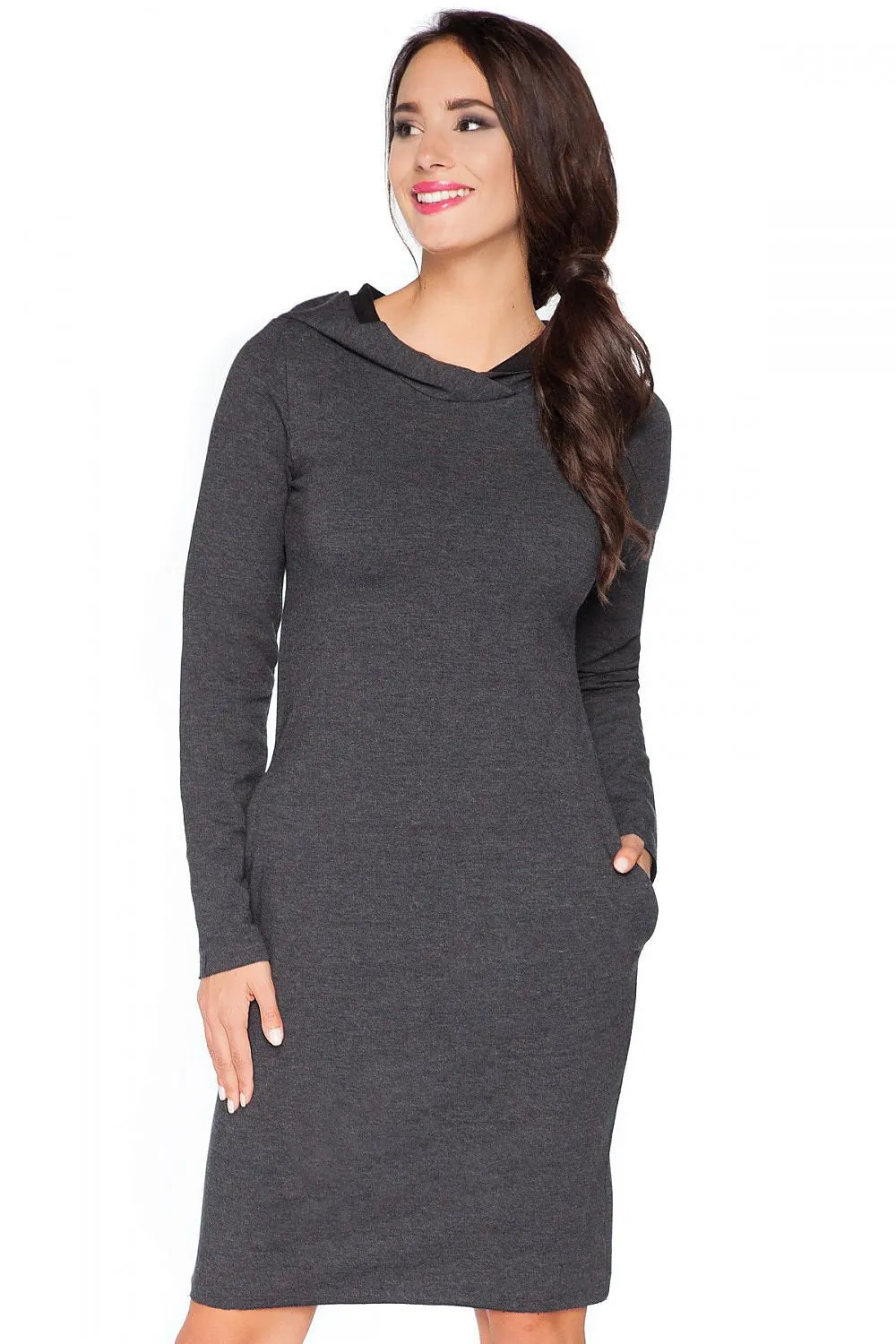 Cozy Hooded Sweatshirt Dress