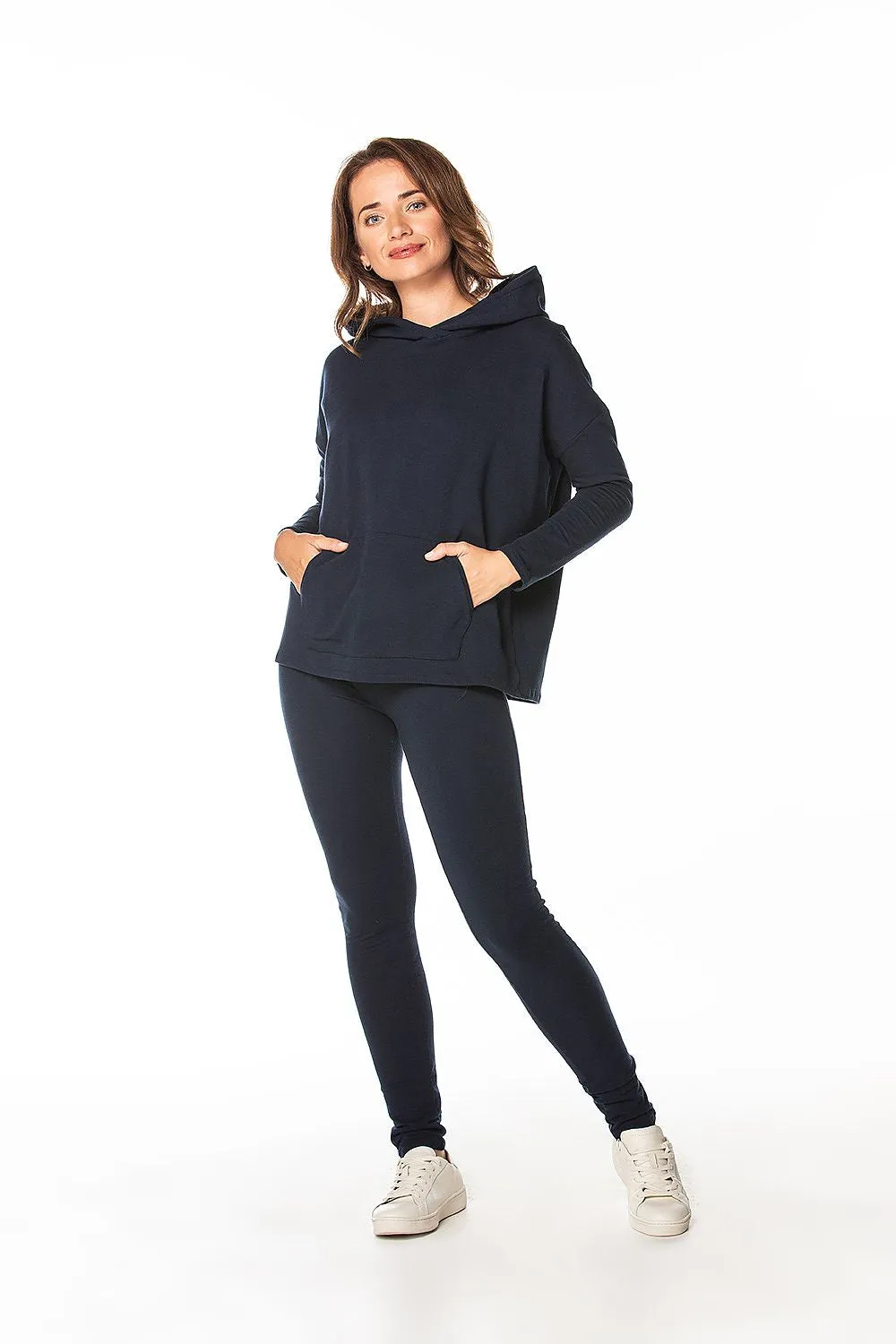 Cozy Polish Knit Hoodie with Kangaroo Pocket - Comfortable Sweatshirt