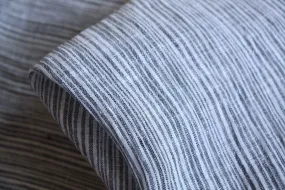 Denim Stripe Washed Linen Gauze