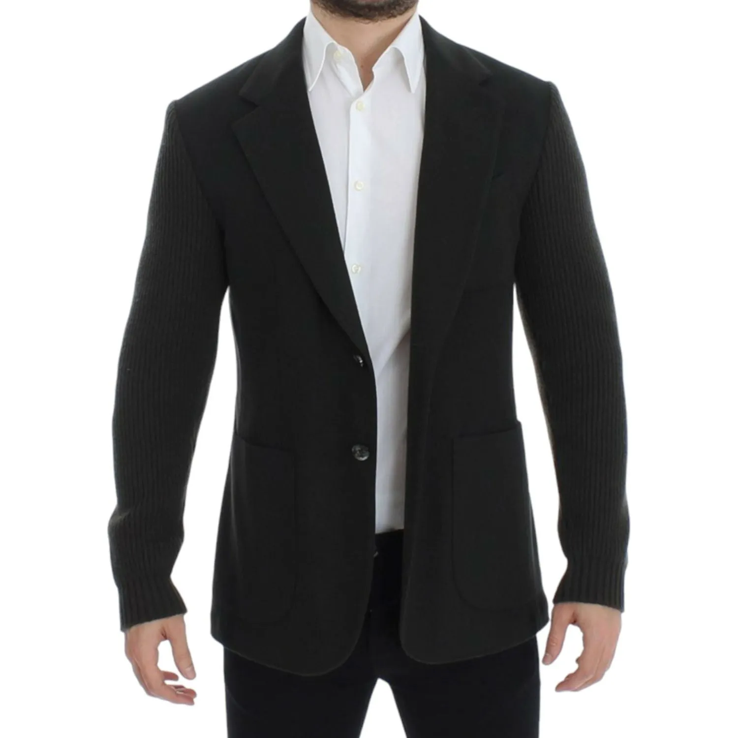 Dolce & Gabbana Elegant Green Cashmere Blazer Jacket