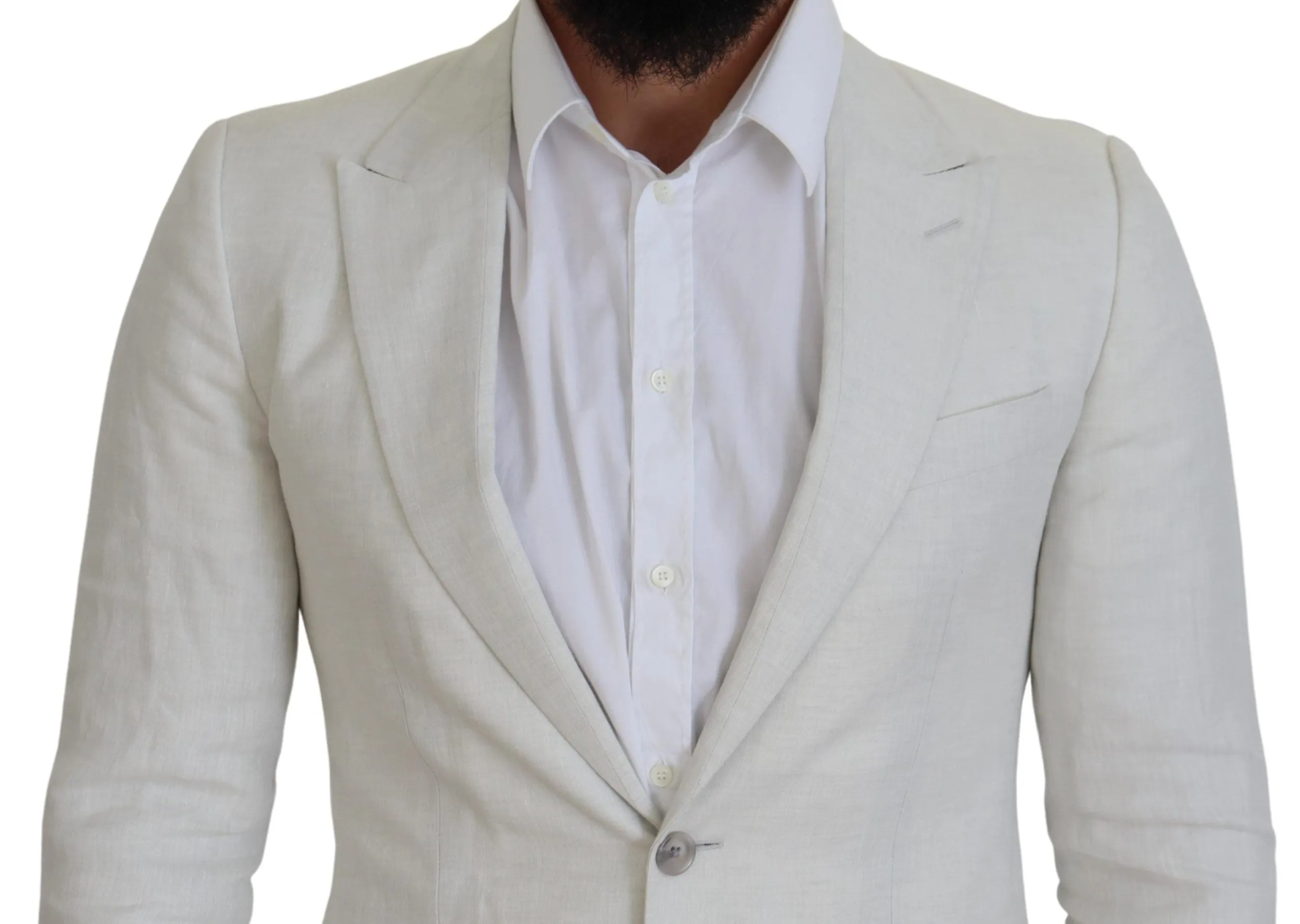 Dolce & Gabbana Elegant White Sicilia Single Breasted Blazer