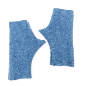 Fingerless Mittens | Heathered Blue