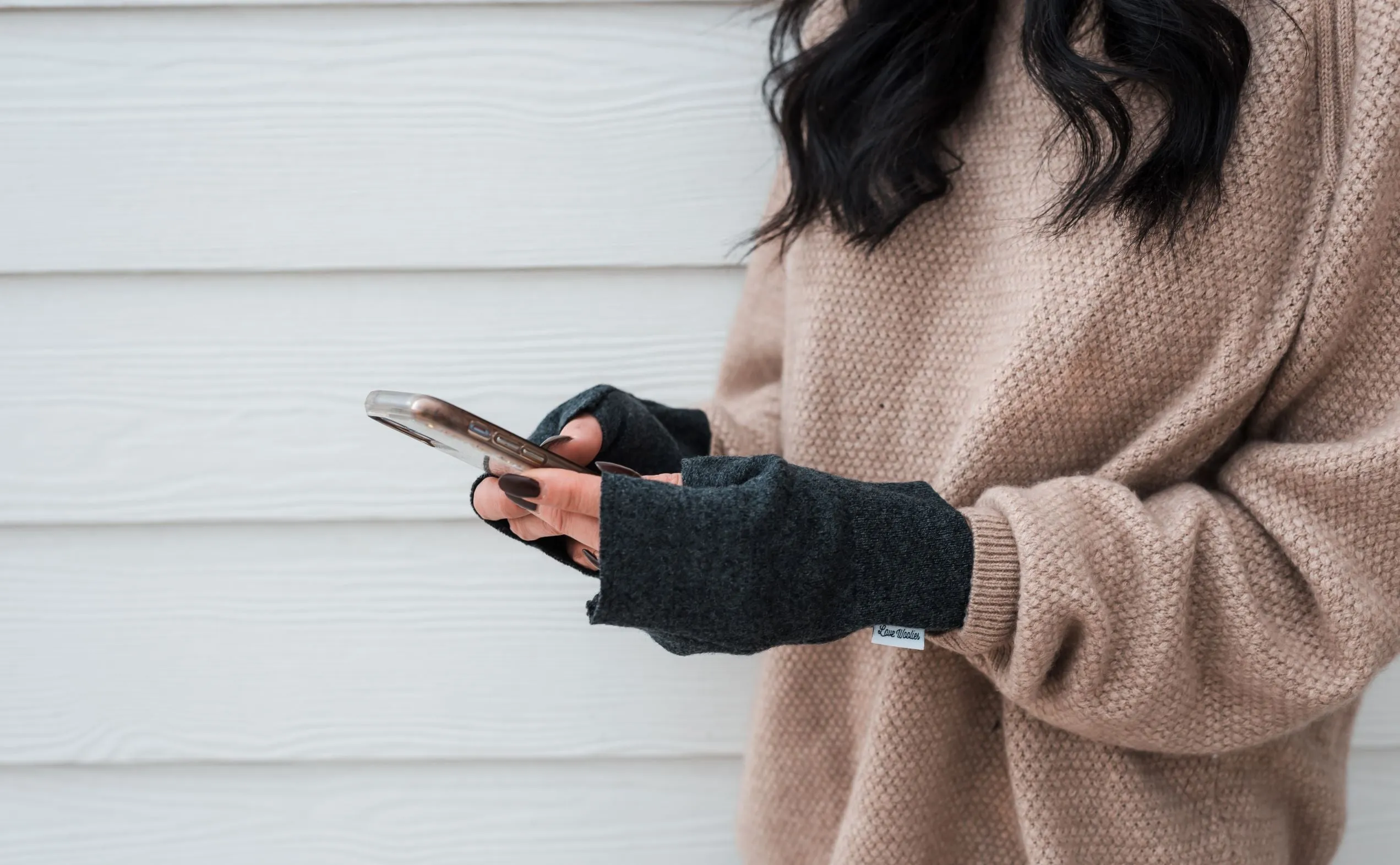 Fingerless Mittens | Stripes of Blue