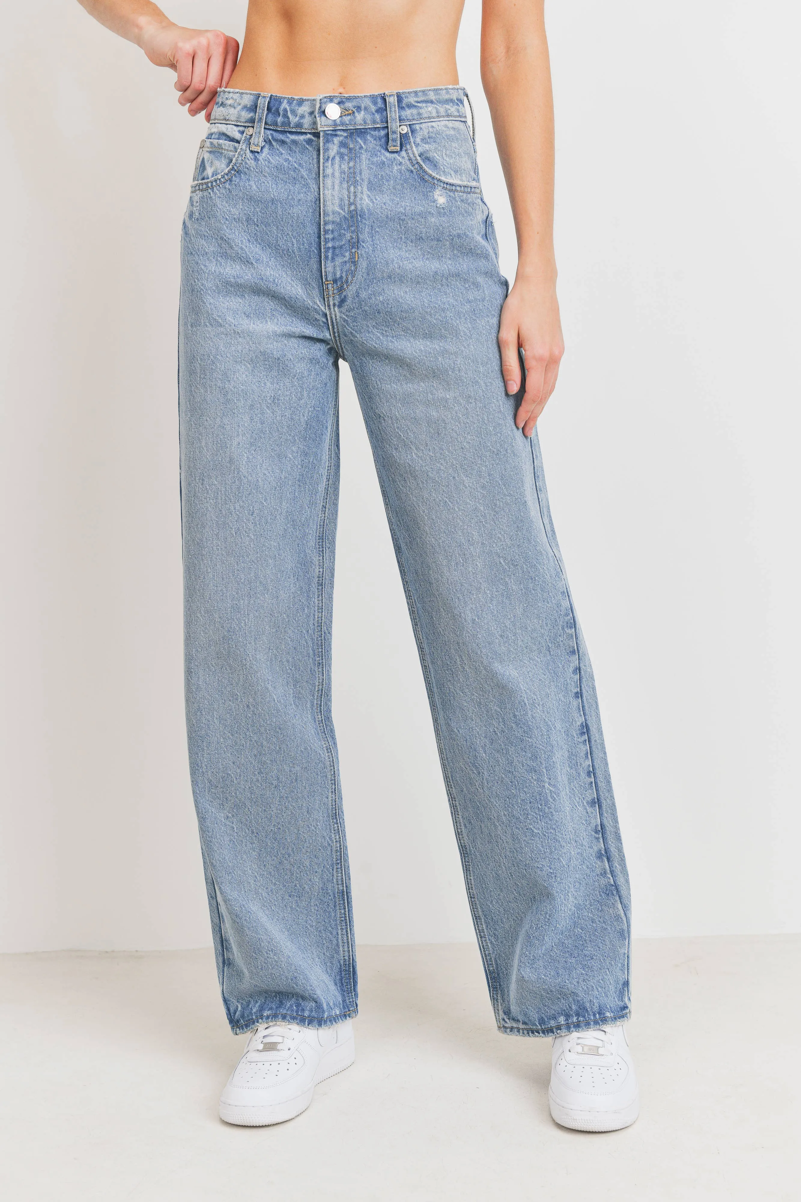 High Waisted Light Denim Jean