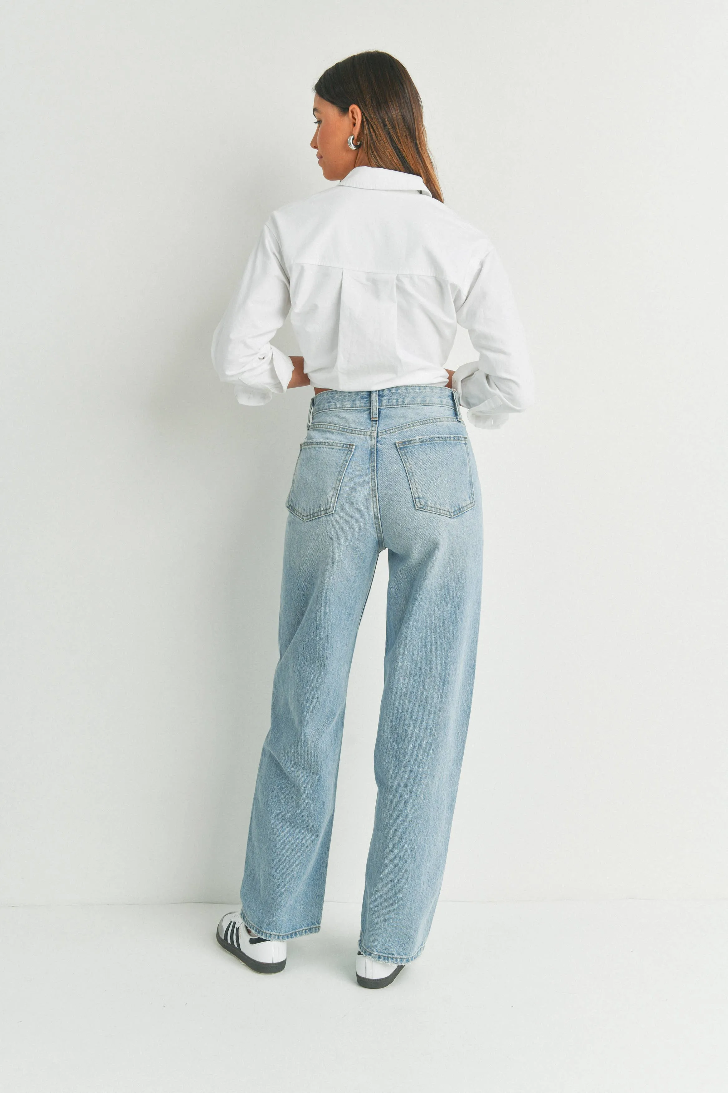 High Waisted Light Denim Jean