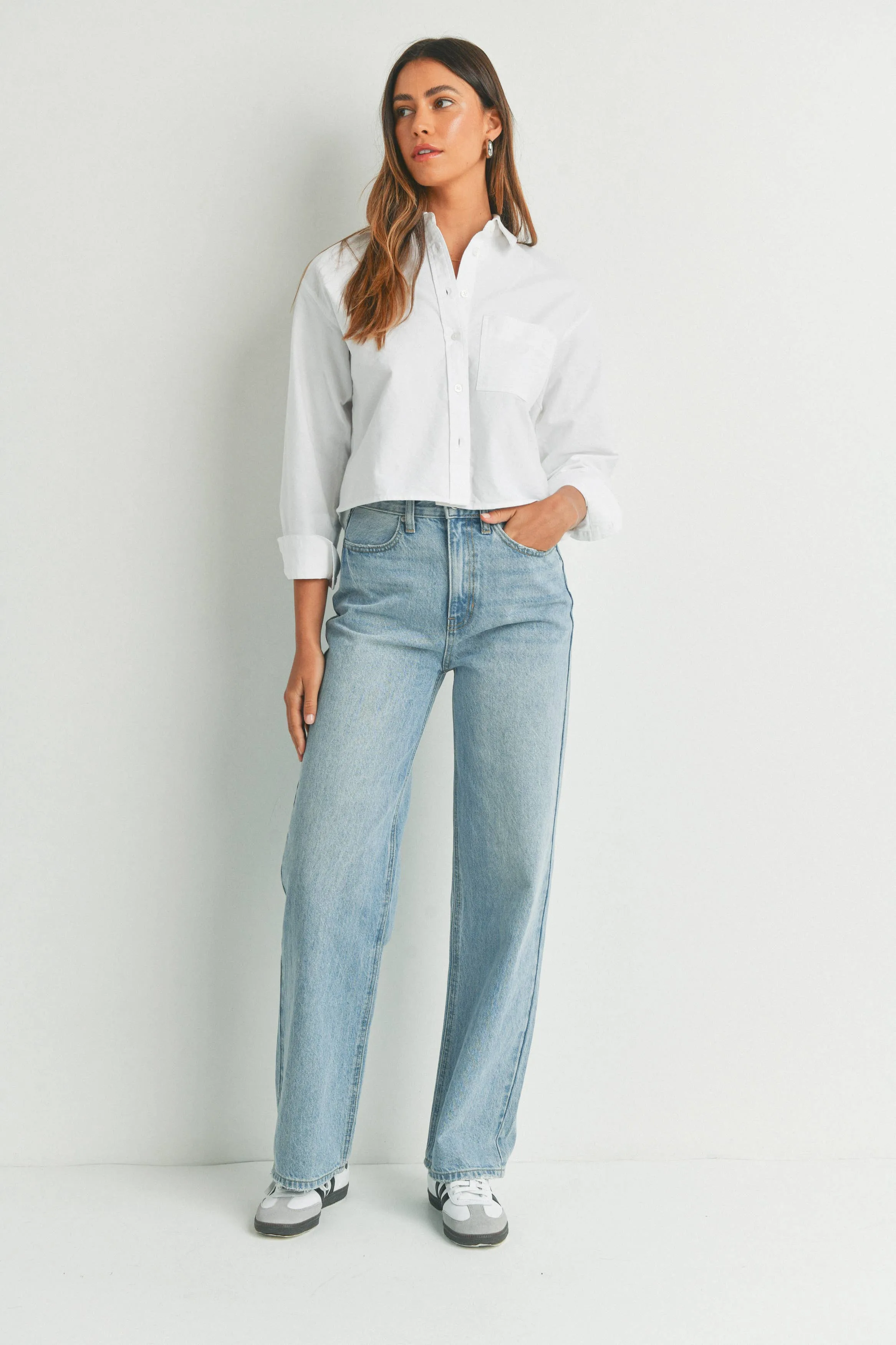 High Waisted Light Denim Jean