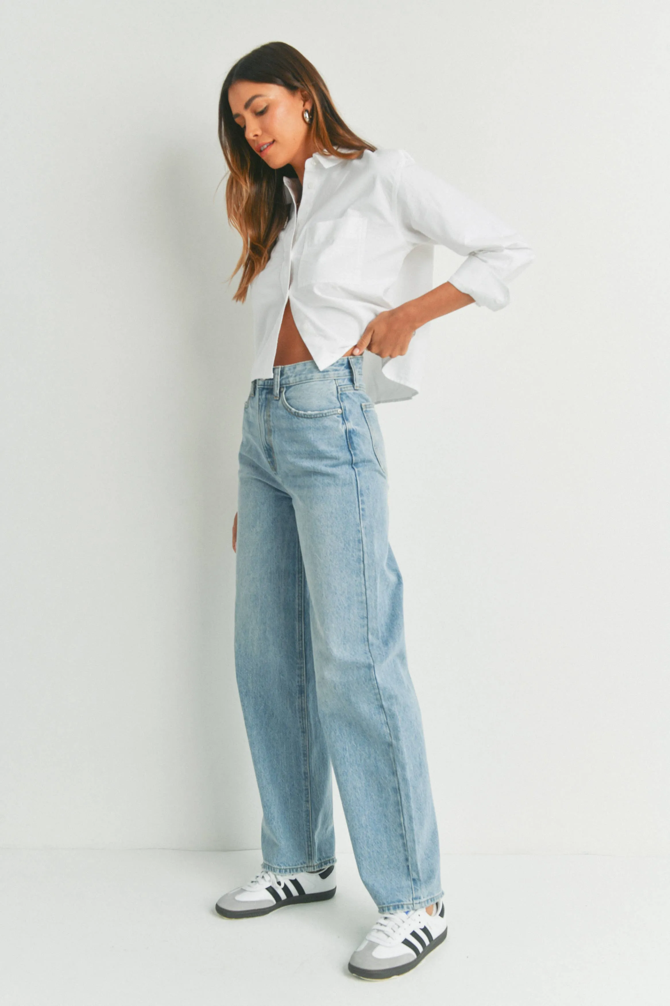 High Waisted Light Denim Jean