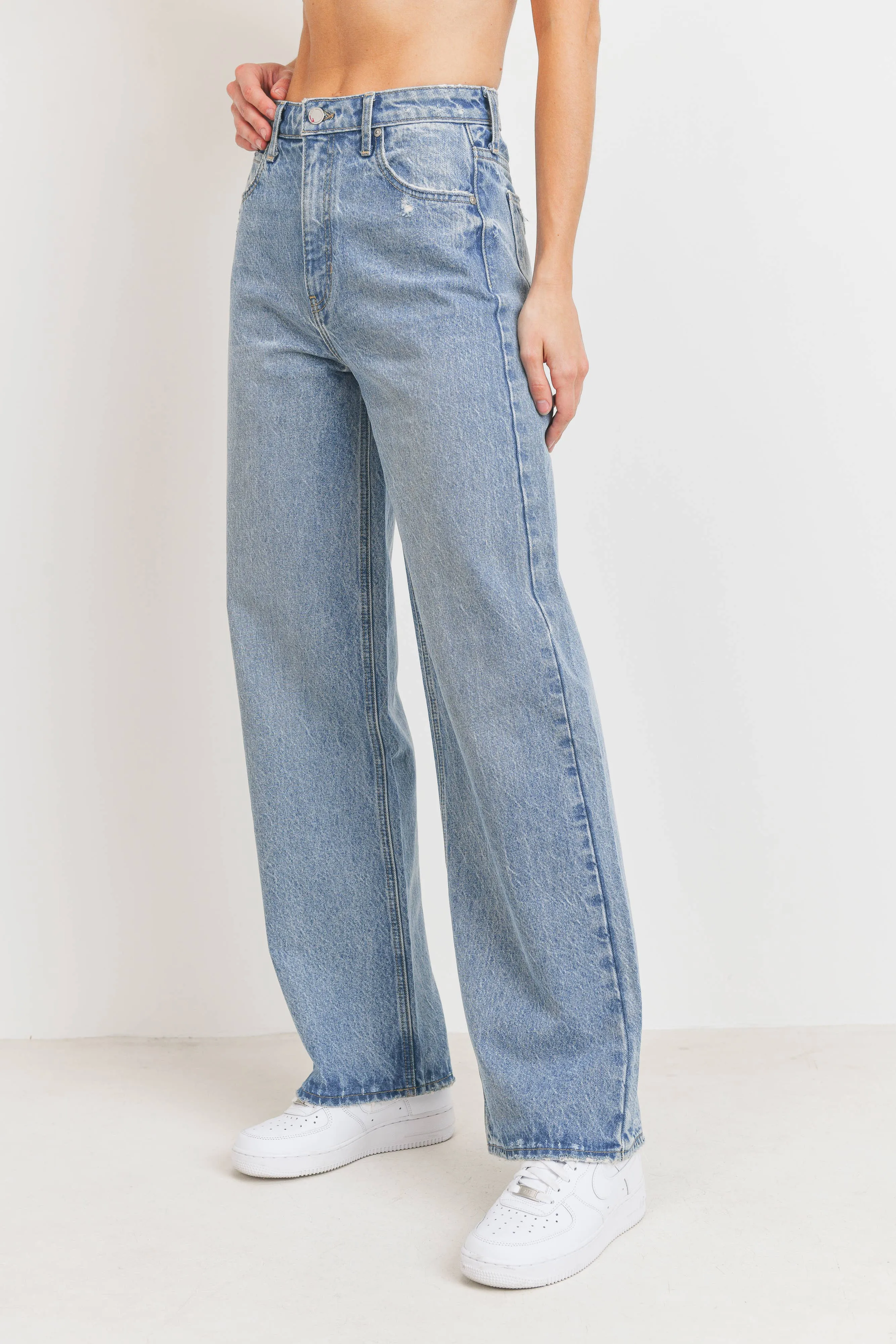 High Waisted Light Denim Jean