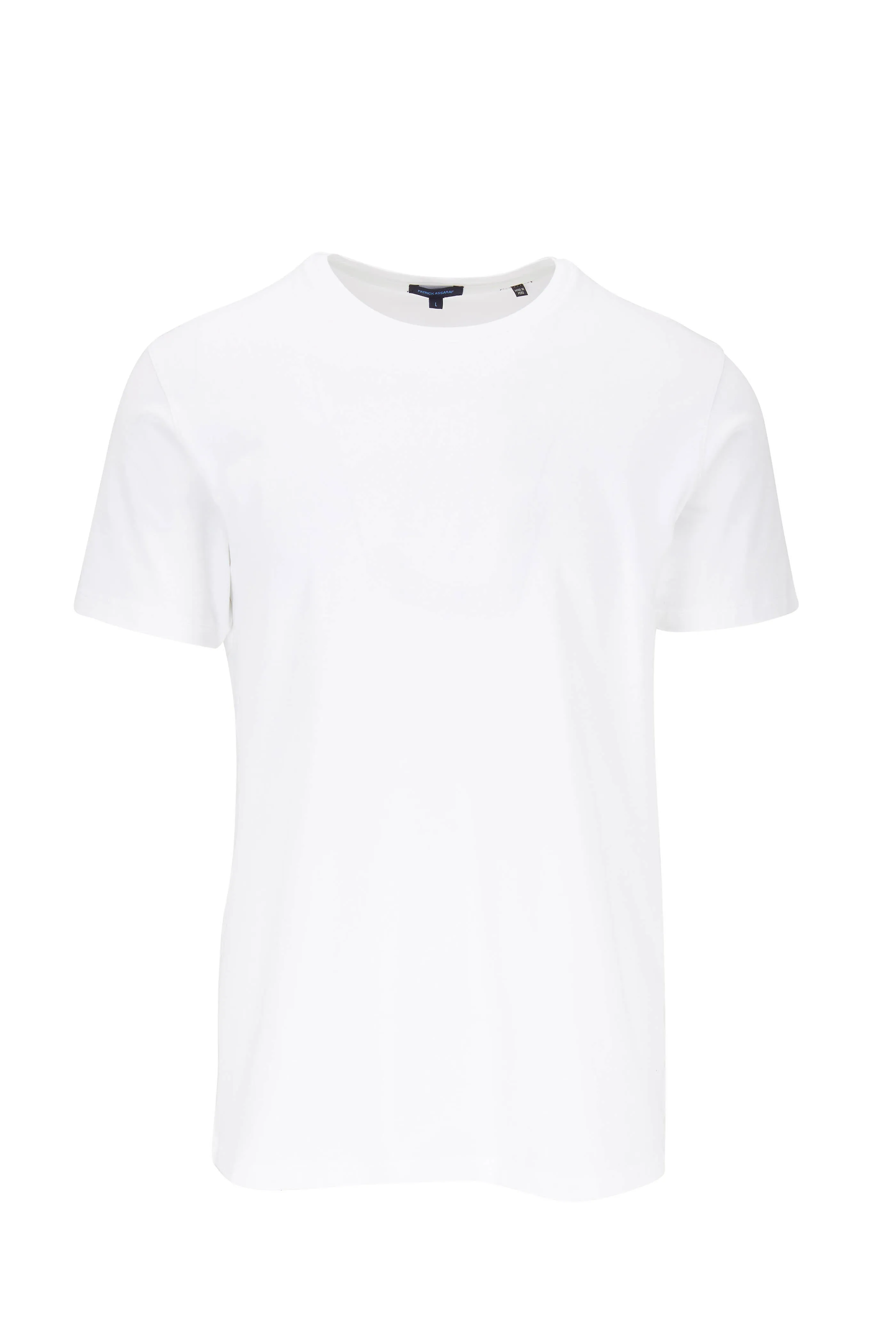 Iconic White Pima Stretch Short Sleeve Crew Neck - Patrick Assaraf