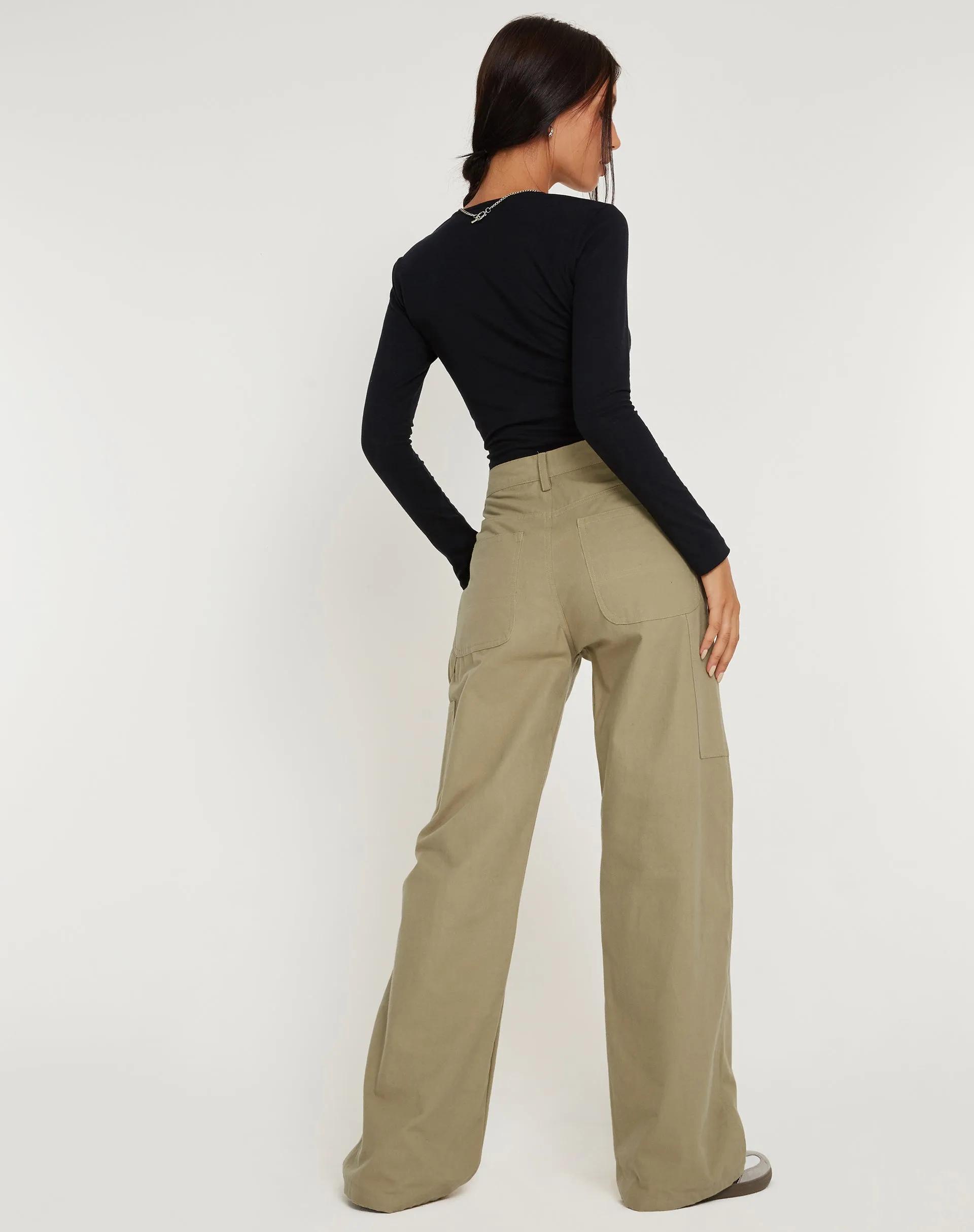 Kusnaedi Wide Leg Trouser in Stone