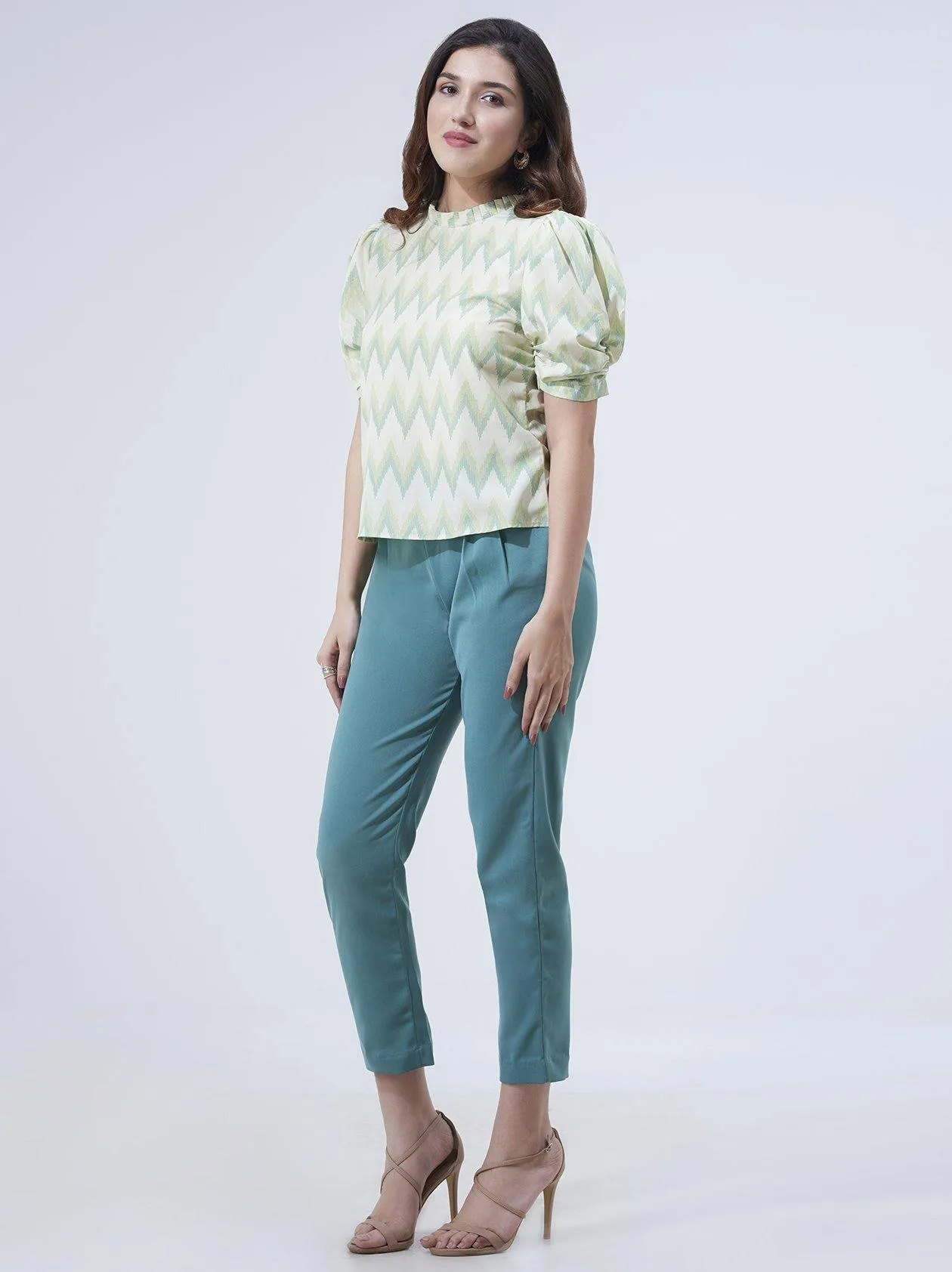 Light Green Tops for Women (GBWT1005)