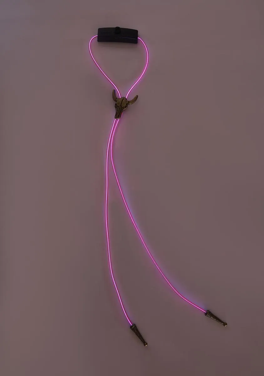 Pink Light Up Bolo Tie