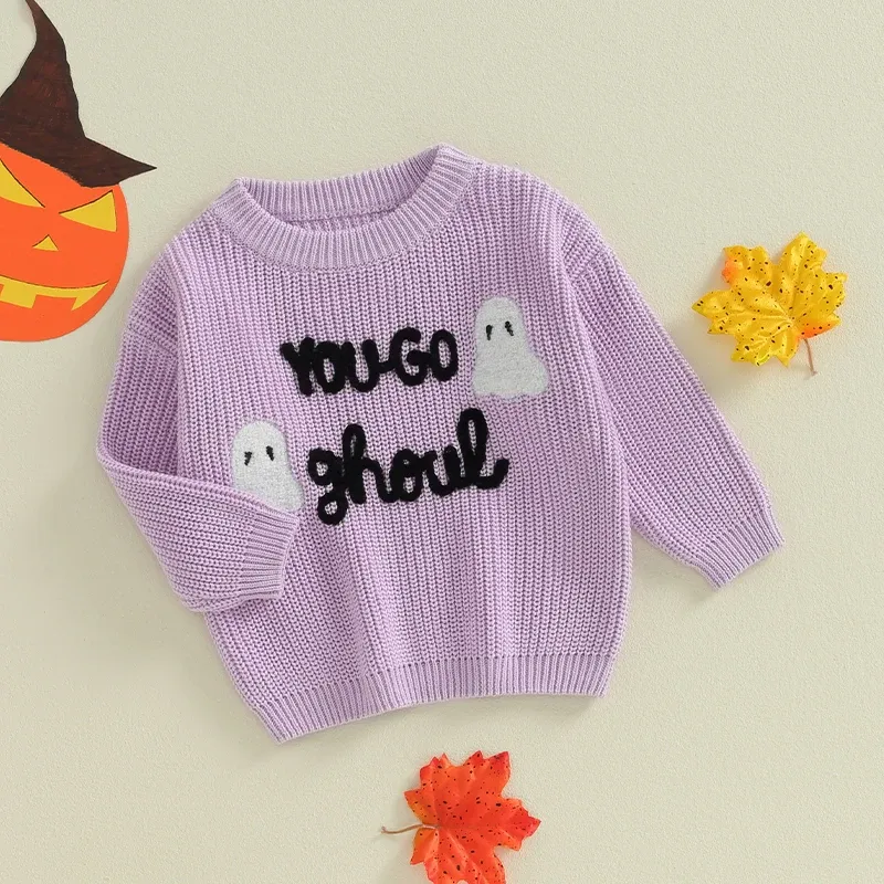 RTS: Purple Knitted Ghost Sweaters