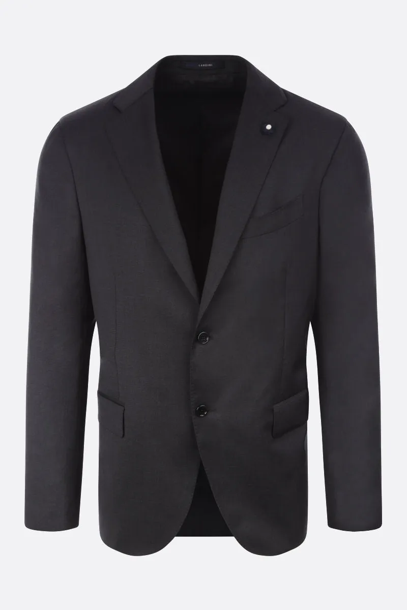 Single-breasted Wool Blend Jacket