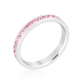 Stylish Stackables Pink Crystal Ring