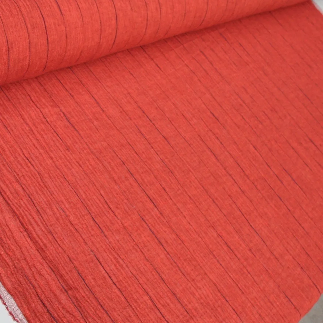 Symi Scarlet Crinkle Linen