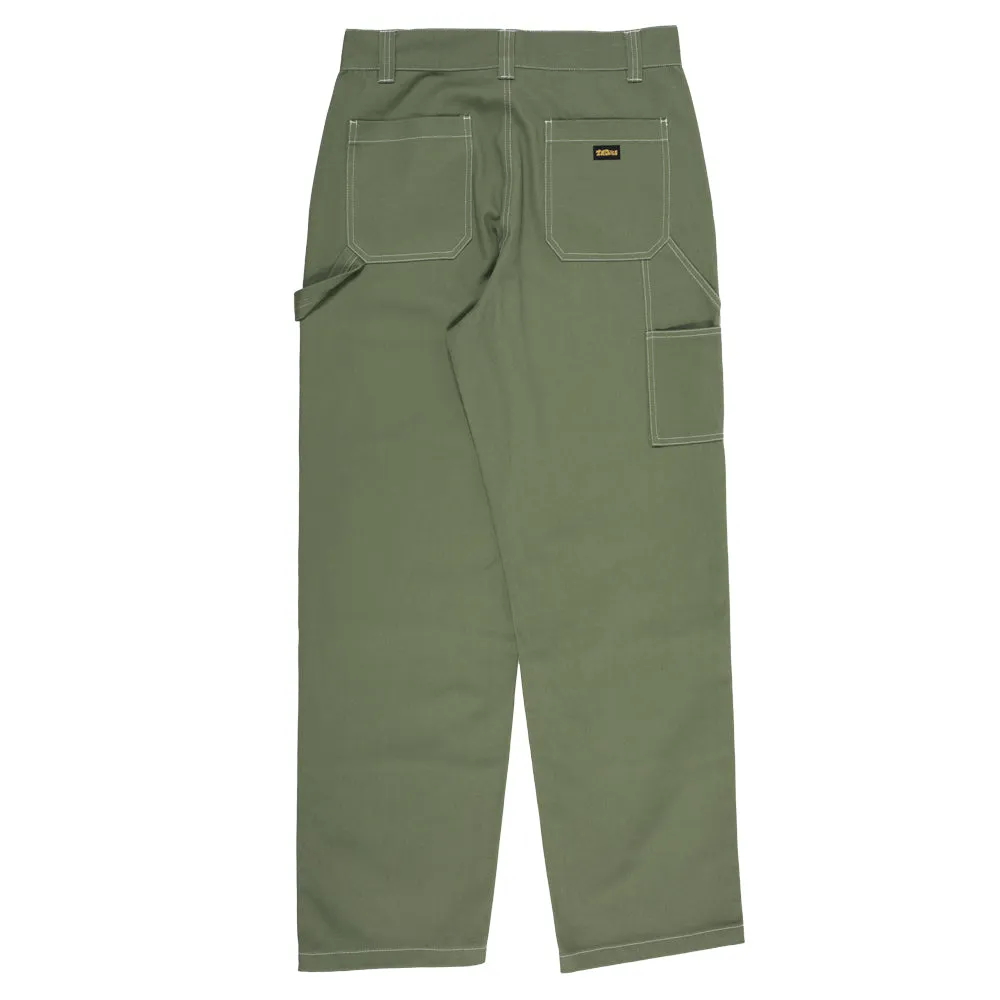 Theories PIANO TRAP Double Knee Carpenter Pant Sage Contrast Stitch