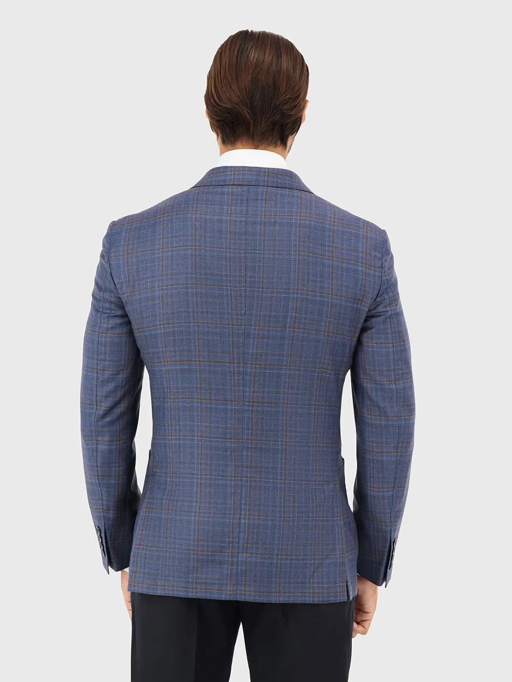 Wool Blazer with Checkered Pattern