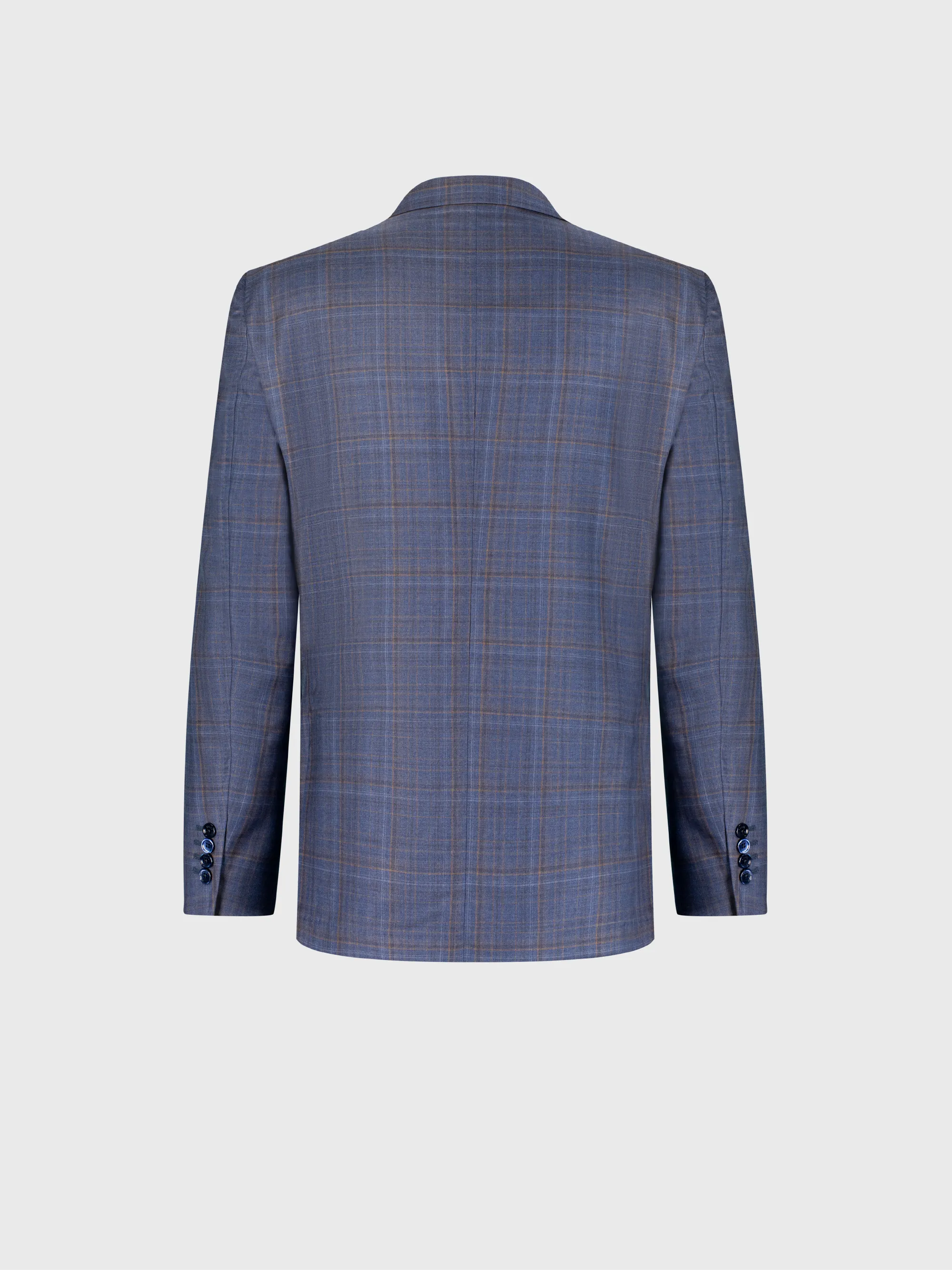 Wool Blazer with Checkered Pattern